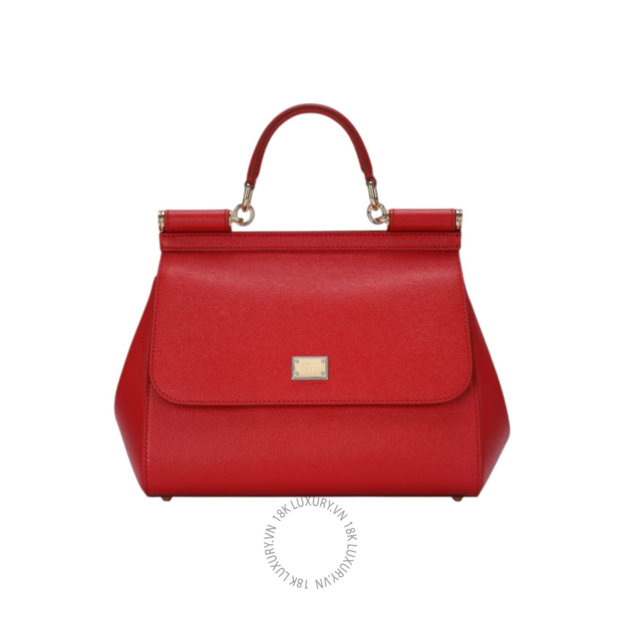 Túi đeo chéo Dolce Gabbana Large Sicily handbag in dauphine calfskin BB6002A100180303