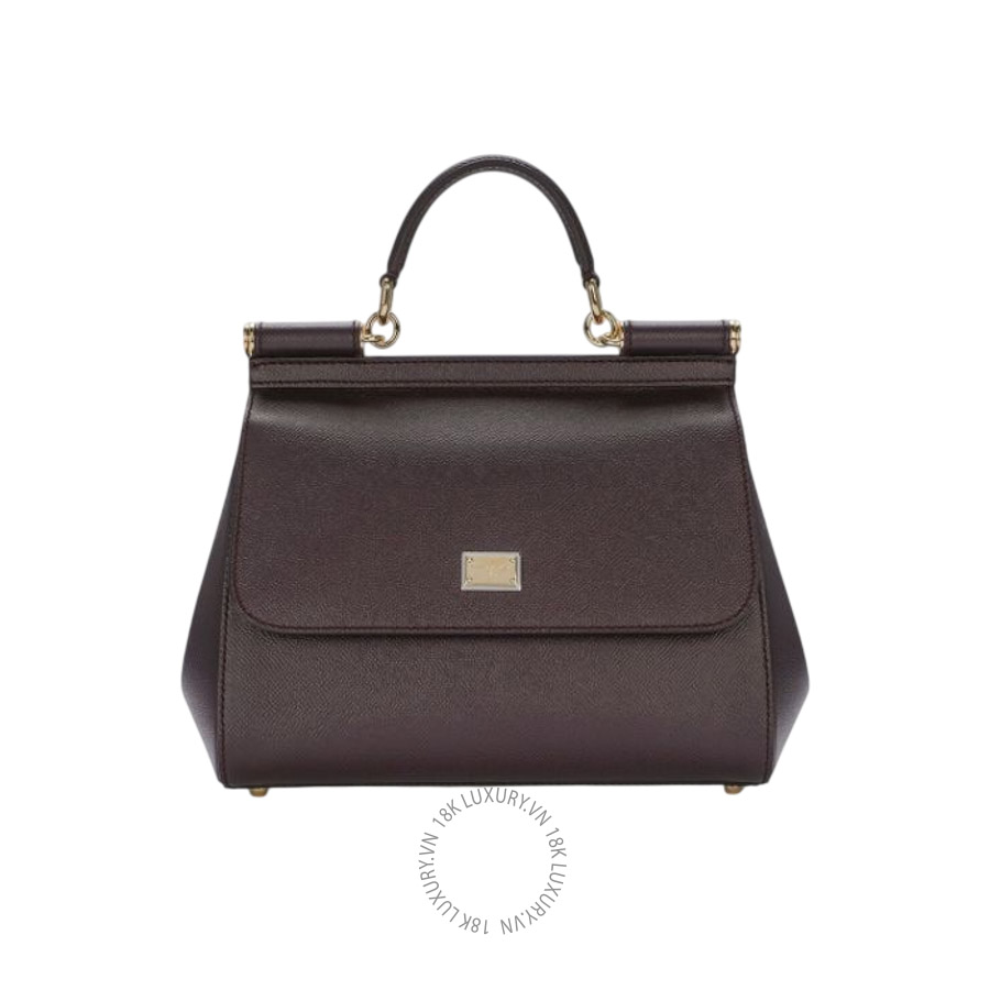 Túi đeo chéo Dolce Gabbana Large Sicily handbag in dauphine calfskin BB6002A10018M073