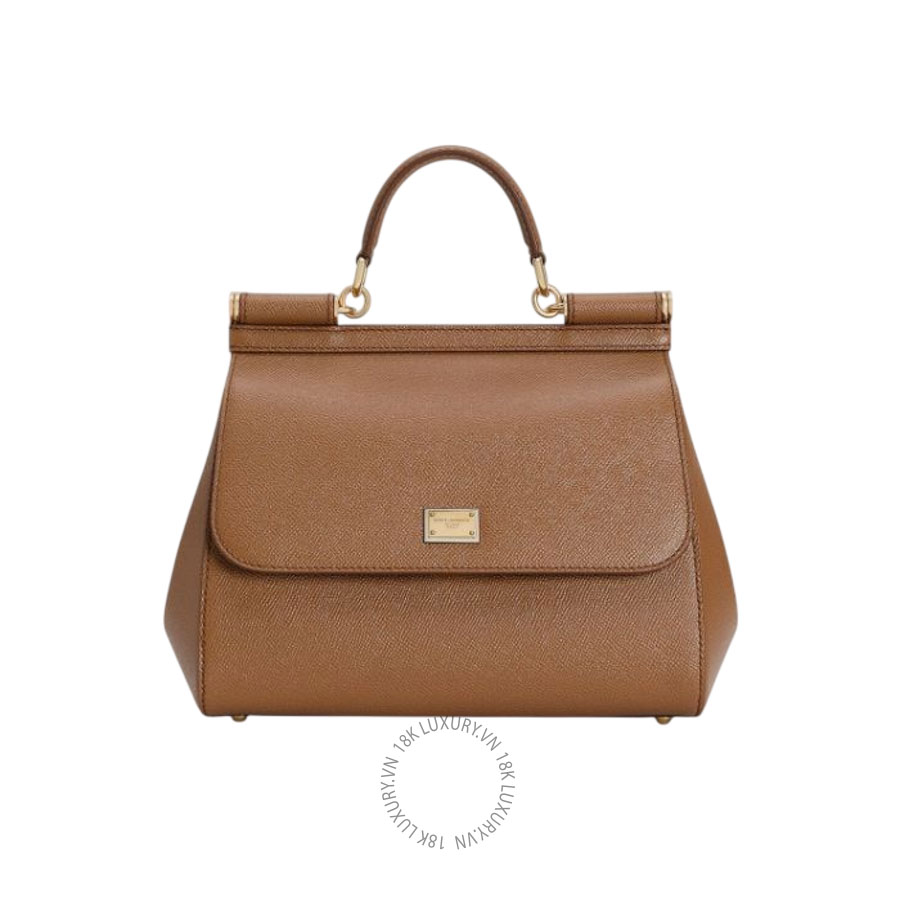 Túi đeo chéo Dolce Gabbana Large Sicily handbag in dauphine calfskin BB6002B10018M417