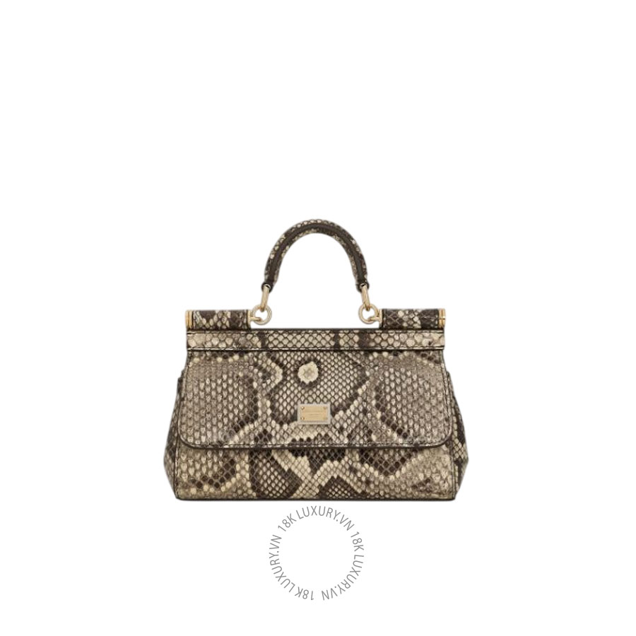 Túi đeo chéo Dolce Gabbana Mini Sicily handbag in python leather BB7116A211180200