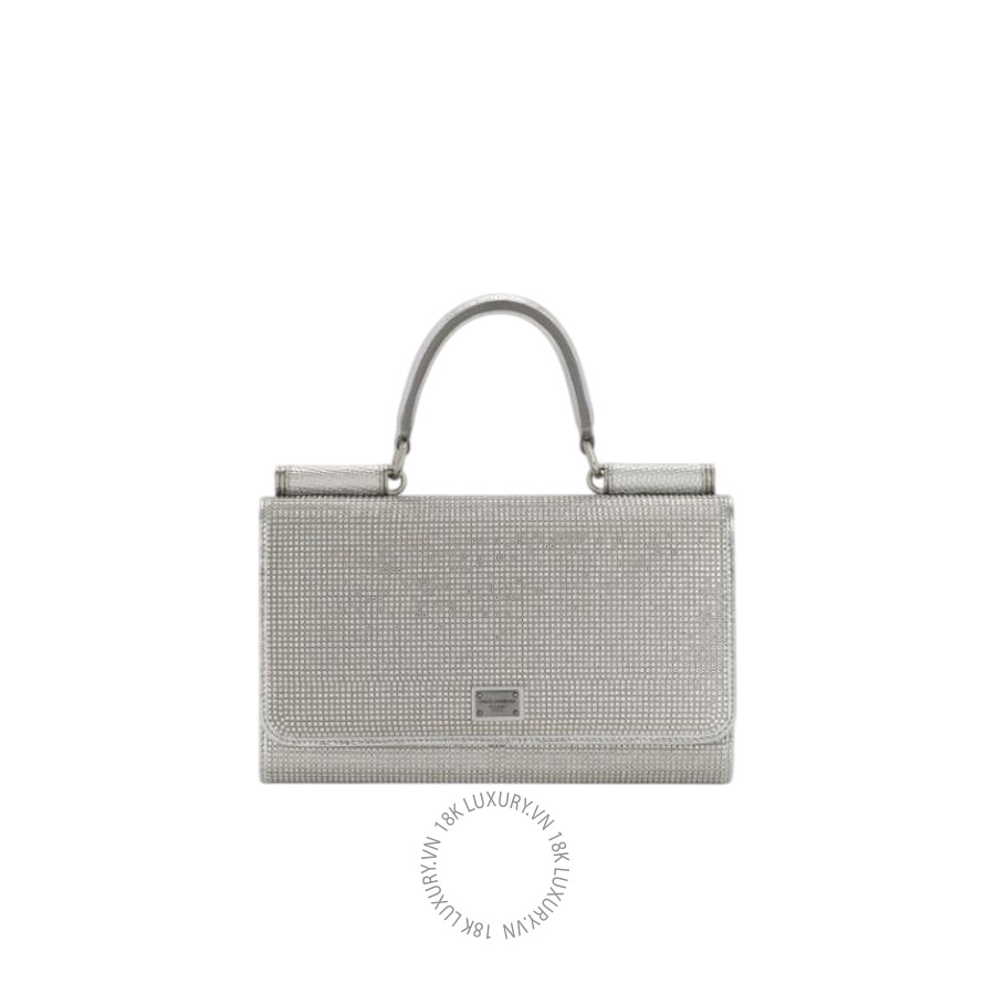 Túi đeo chéo Dolce Gabbana Satin phone bag with fusible rhinestones BI3259AN2418C964
