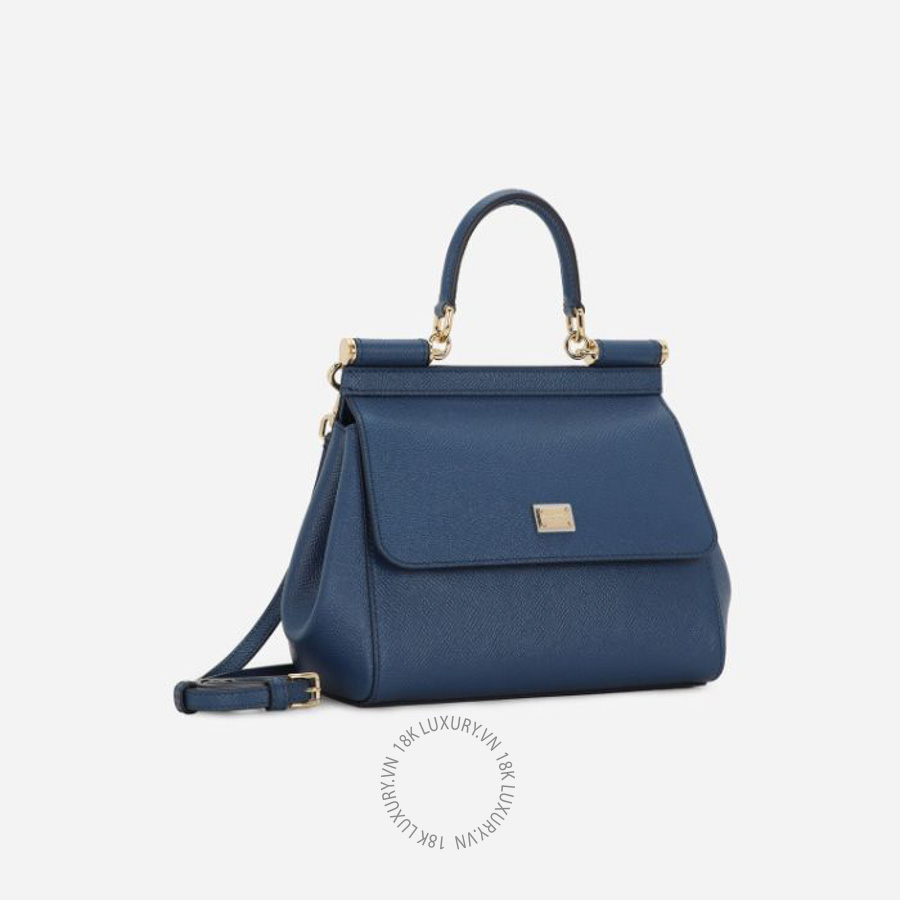 Túi đeo chéo Dolce Gabbana Small Sicily handbag in dauphine calfskin BB6003A100187398