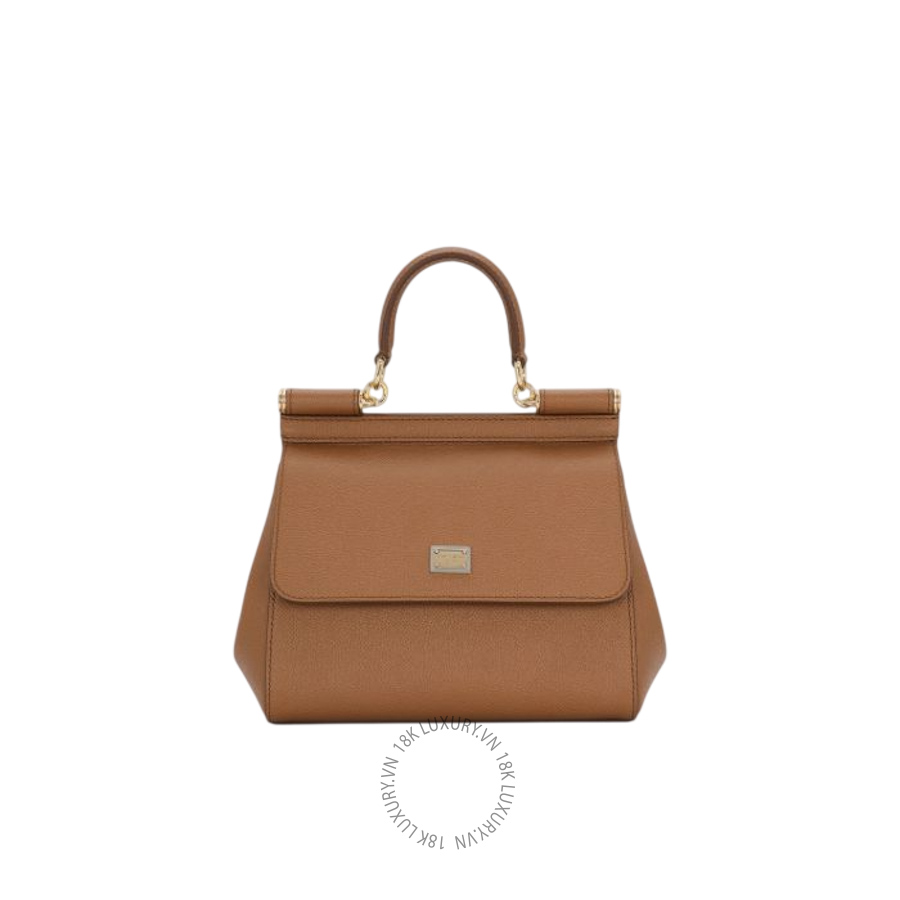 Túi đeo chéo Dolce Gabbana Small Sicily handbag in dauphine calfskin BB6003A10018M417