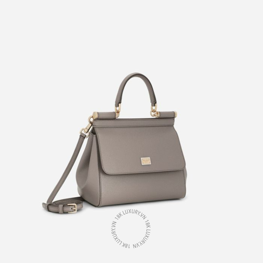 Túi đeo chéo Dolce Gabbana Small Sicily handbag in dauphine calfskin BB6003B100180045