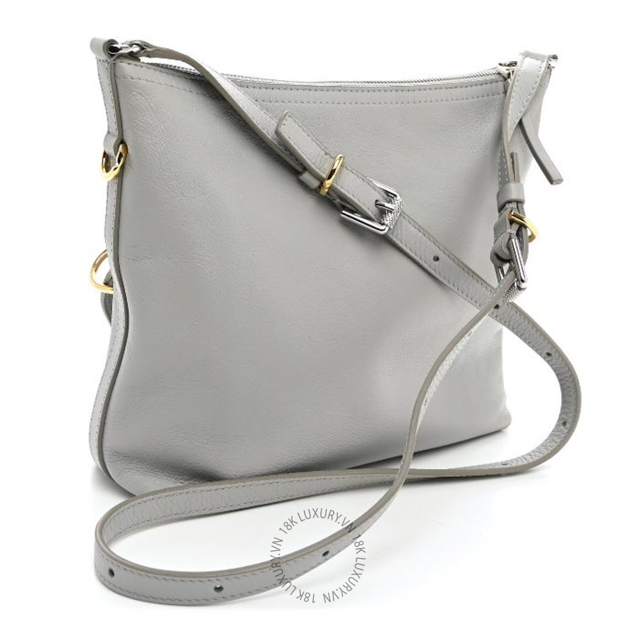 Túi đeo chéo Givenchy Calfskin Small Voyou Bag Light Grey TGV018