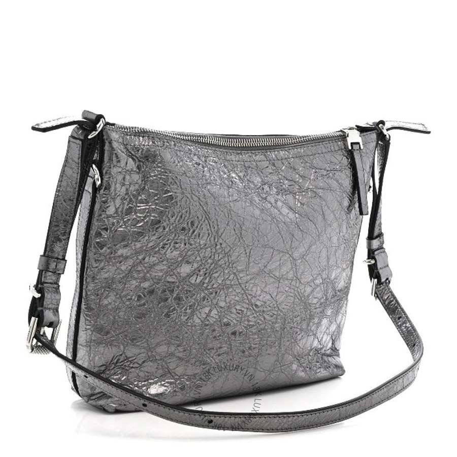 Túi đeo chéo Givenchy Metallic Calfskin Small Voyou Bag Silver TGV125