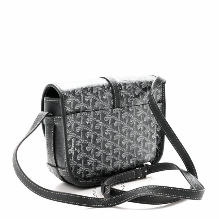 Túi đeo chéo Goyard Goyardine Belvedere II PM Messenger Bag Gray FPTG117