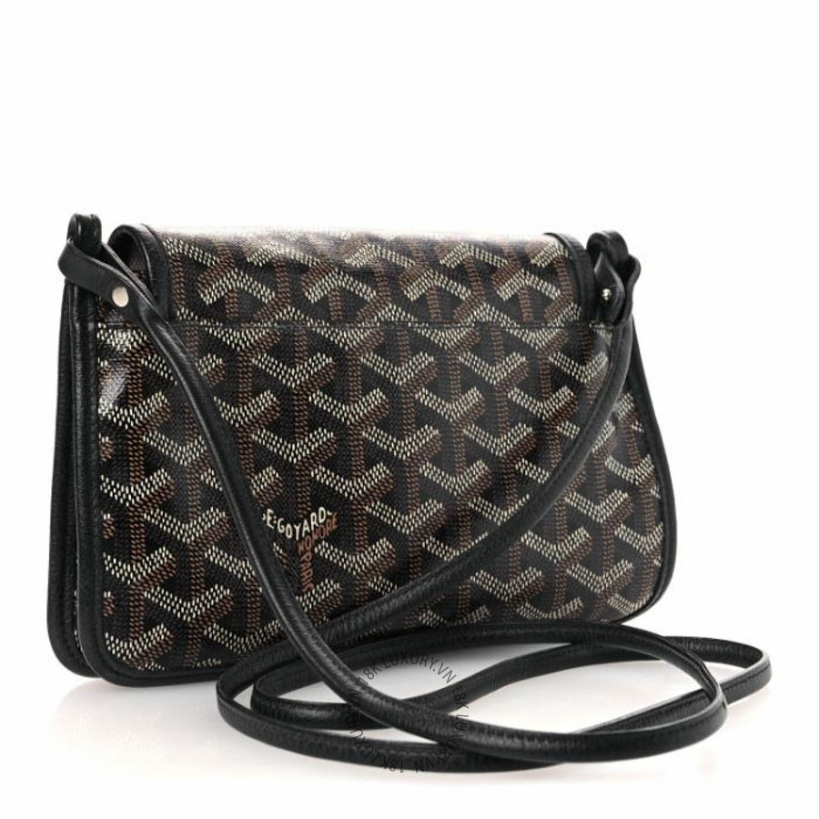 Túi đeo chéo Goyard Goyardine Plumet Wallet Clutch Black FPTG005