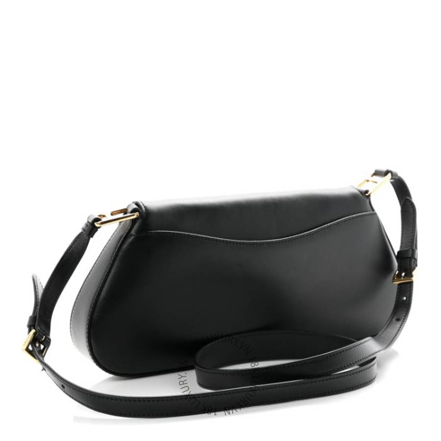 Túi đeo chéo Prada City Calf Triangle Flap Shoulder Bag Black FPTP499