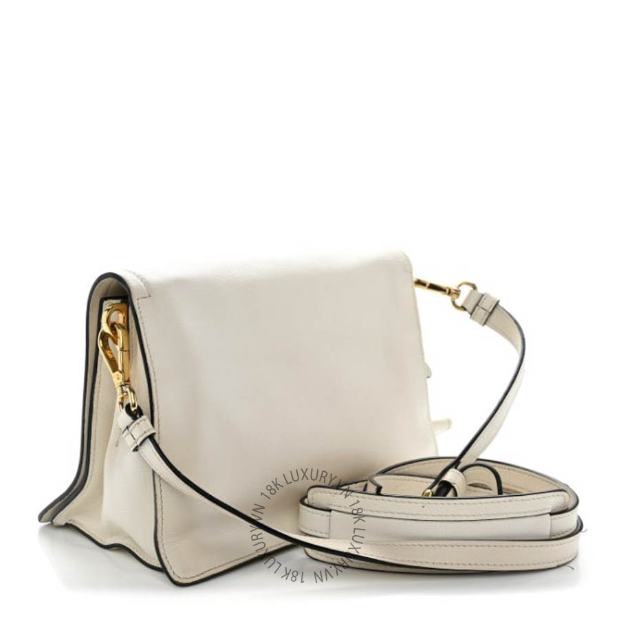 Túi đeo chéo Prada Glace Calf Shoulder Bag White FPTP207