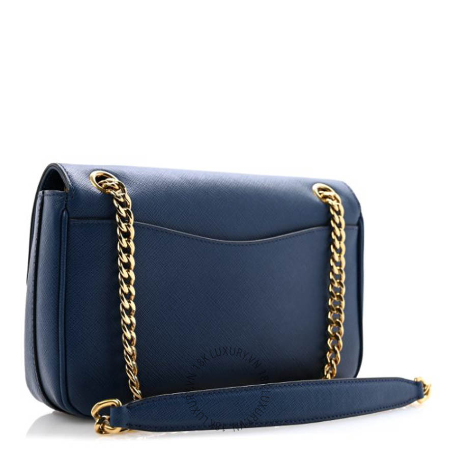 Túi đeo chéo Prada Saffiano Flap Shoulder Bag Bluette FPTP352