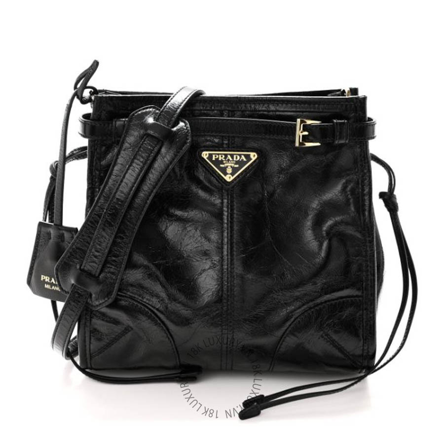 Túi đeo chéo Prada Soft Lux Calfskin Mini Bonnie Black FPTP548