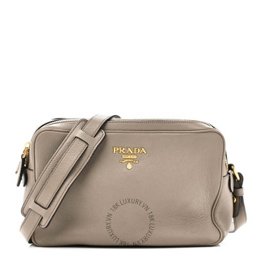 Túi đeo chéo Prada Vitello Phenix Camera Bag Argilla FPTP205