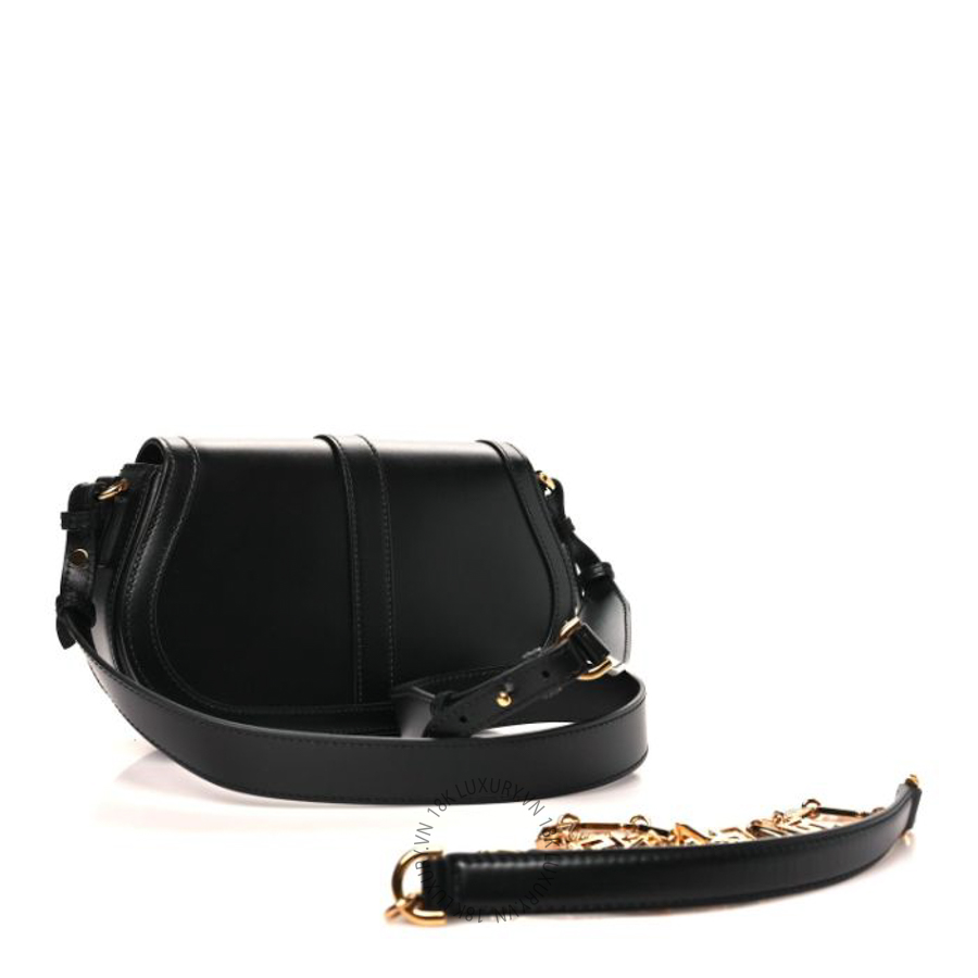 Túi đeo chéo Versace Calfskin Medium Greca Goddess Shoulder Bag Black TVS36