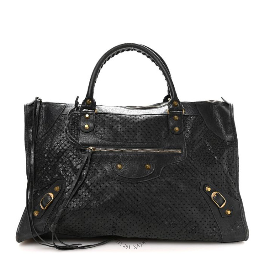 Túi xách Balenciaga Agneau Laser Cut Cross Classic Gold Hardware Work Grey BLG463