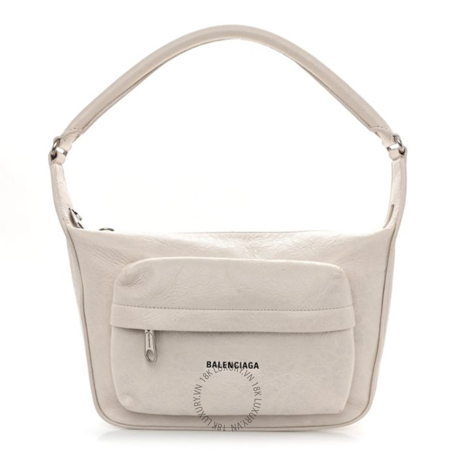 Túi xách Balenciaga Arena Lambskin Raver Shoulder Bag Nacre BLG471