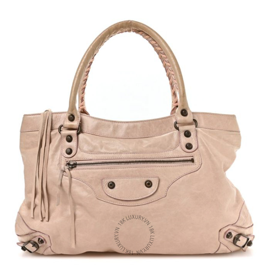 Túi xách Balenciaga Chevre Classic Hardware Purse Bubblegum BLG214