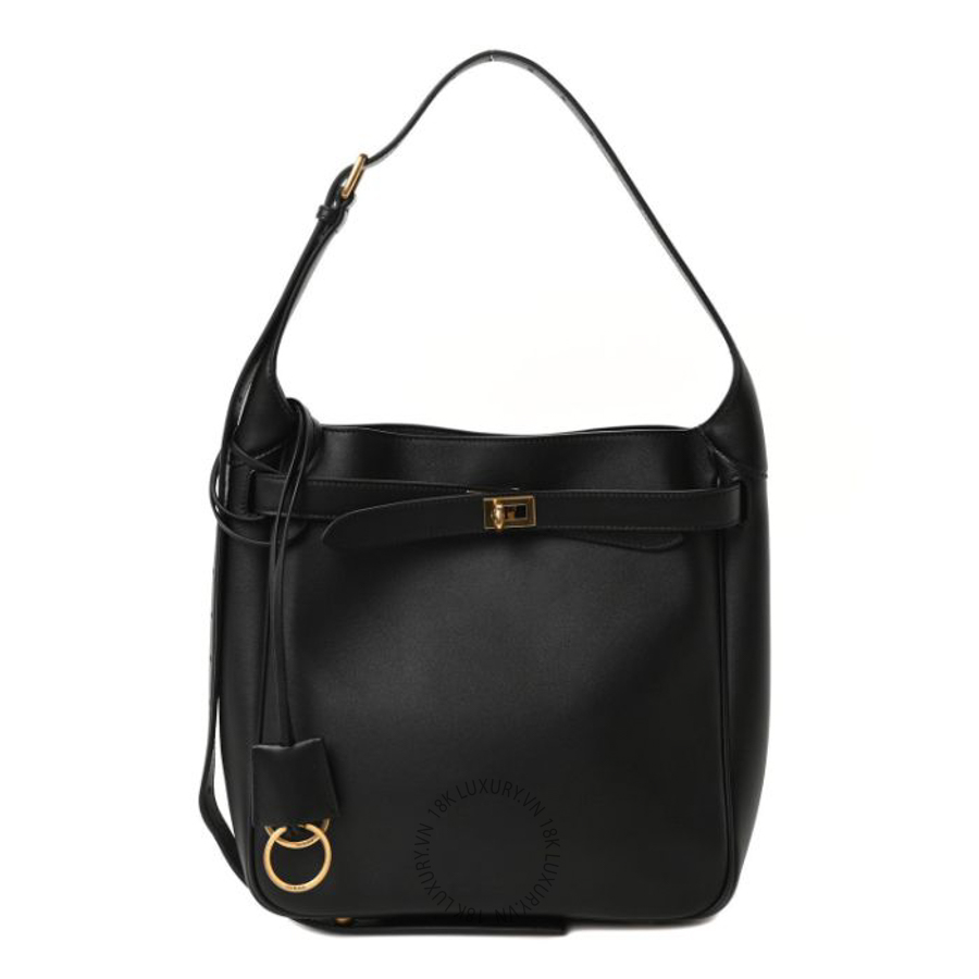 Túi xách Balenciaga Smooth Calfskin Small Be Air Hobo Black BLG183