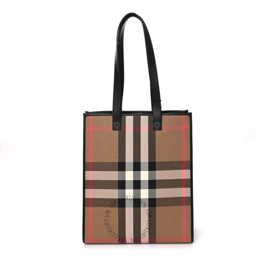 Túi xách Burberry Calfskin House Check Medium N/S Tote Black FPTG062