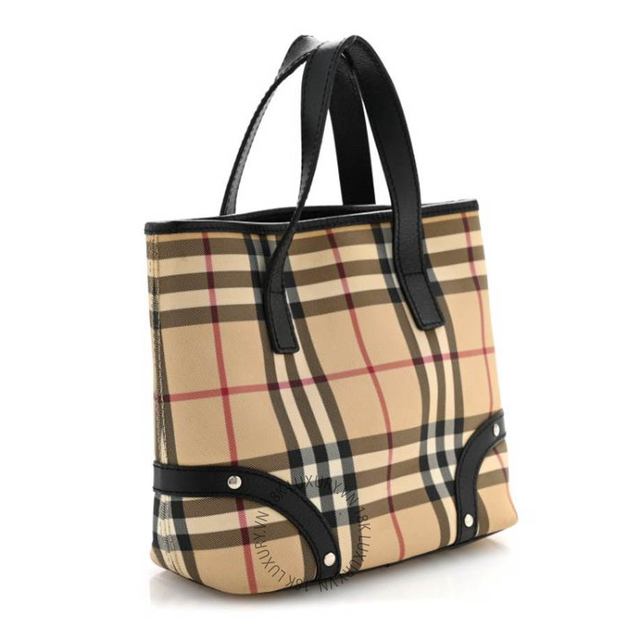 Túi xách Burberry House Check Studded Small Tote Black FPTG009
