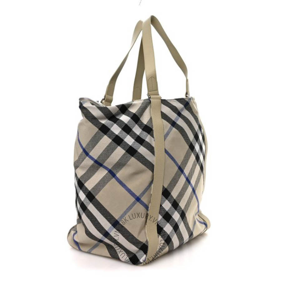 Túi xách Burberry Jacquard Check Festival Tote Lichen FPTG058