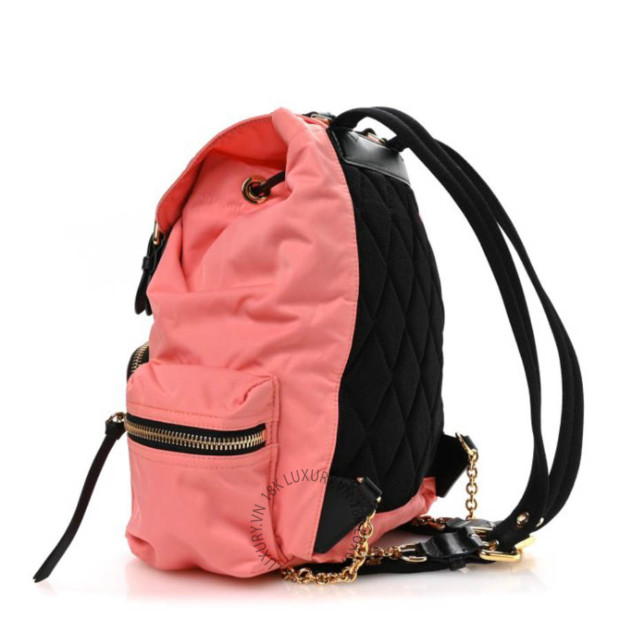 Túi xách Burberry Nylon Medium Rucksack Backpack Bright Coral Pink FPTG037