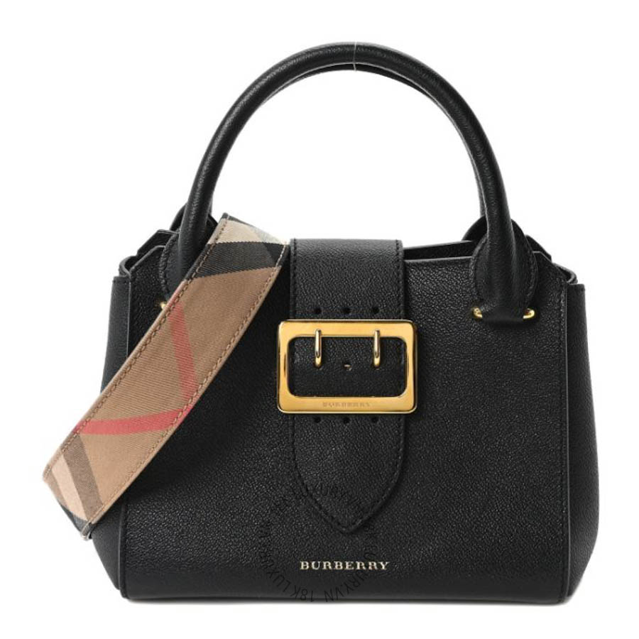 Túi xách Burberry Soft Grain Calfskin Small Buckle Tote Black FPTG080
