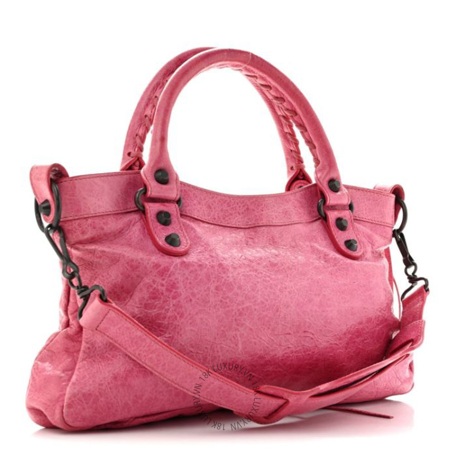 Túi xách đeo chéo Balenciaga Agneau Classic Hardware First Sorbet BLG062