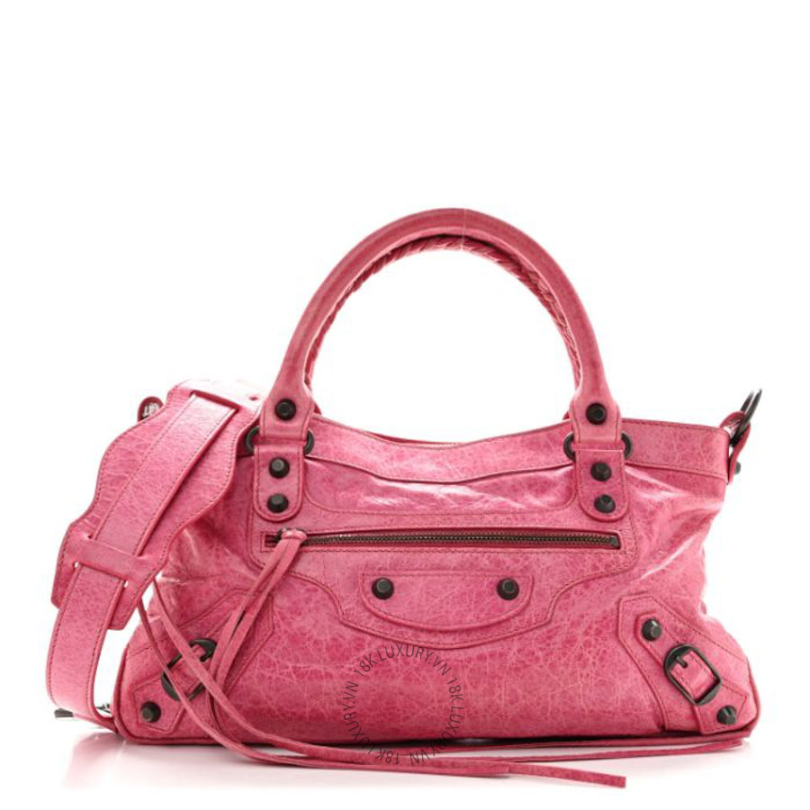 Túi xách đeo chéo Balenciaga Agneau Classic Hardware First Sorbet BLG062