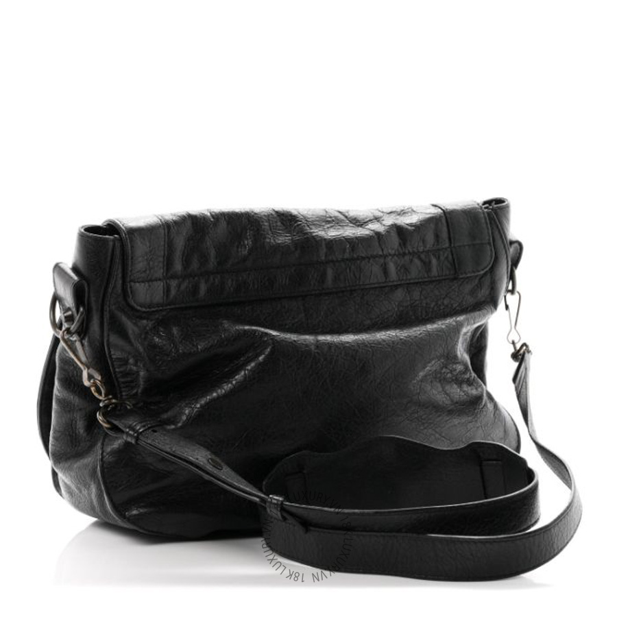 Túi xách đeo chéo Balenciaga Agneau Classic Hardware Neo Folk Messenger Black BLG063