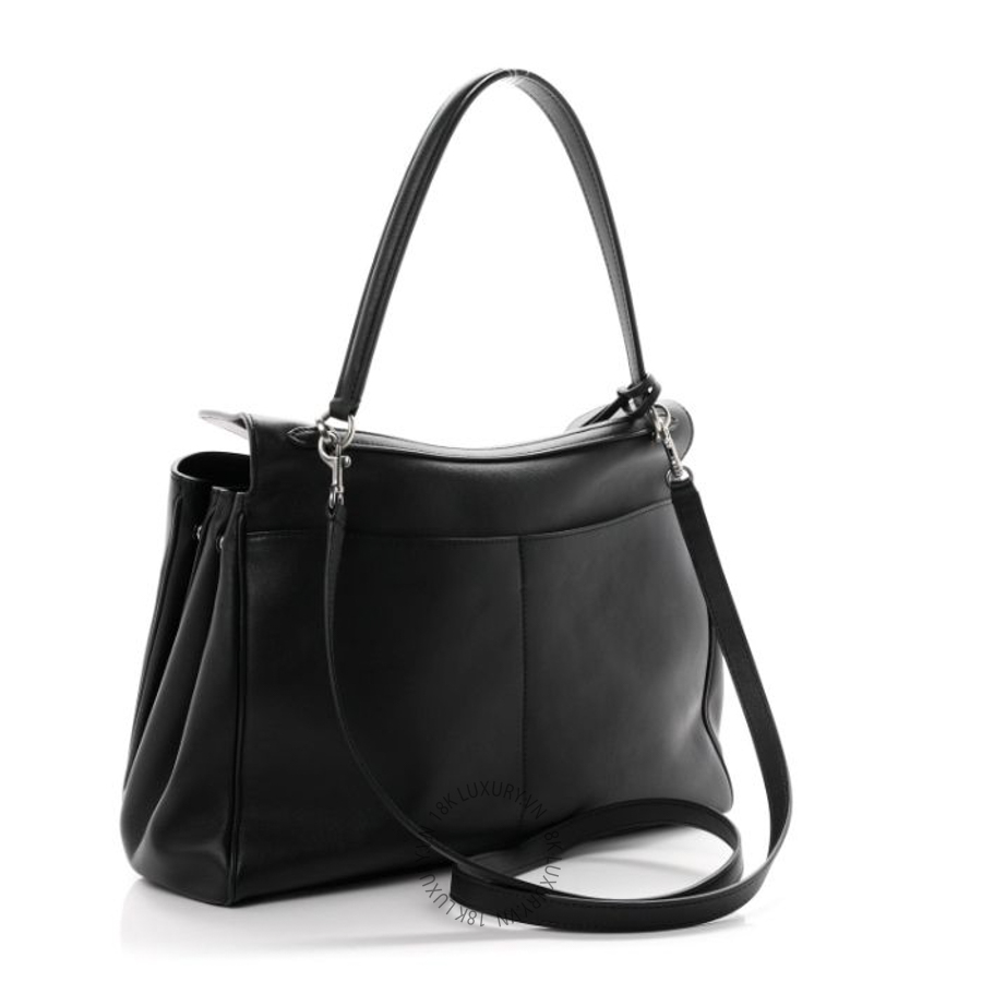 Túi xách đeo chéo Balenciaga Natural Smooth Calfskin Medium Rodeo Top Handle Handbag Black BLG159