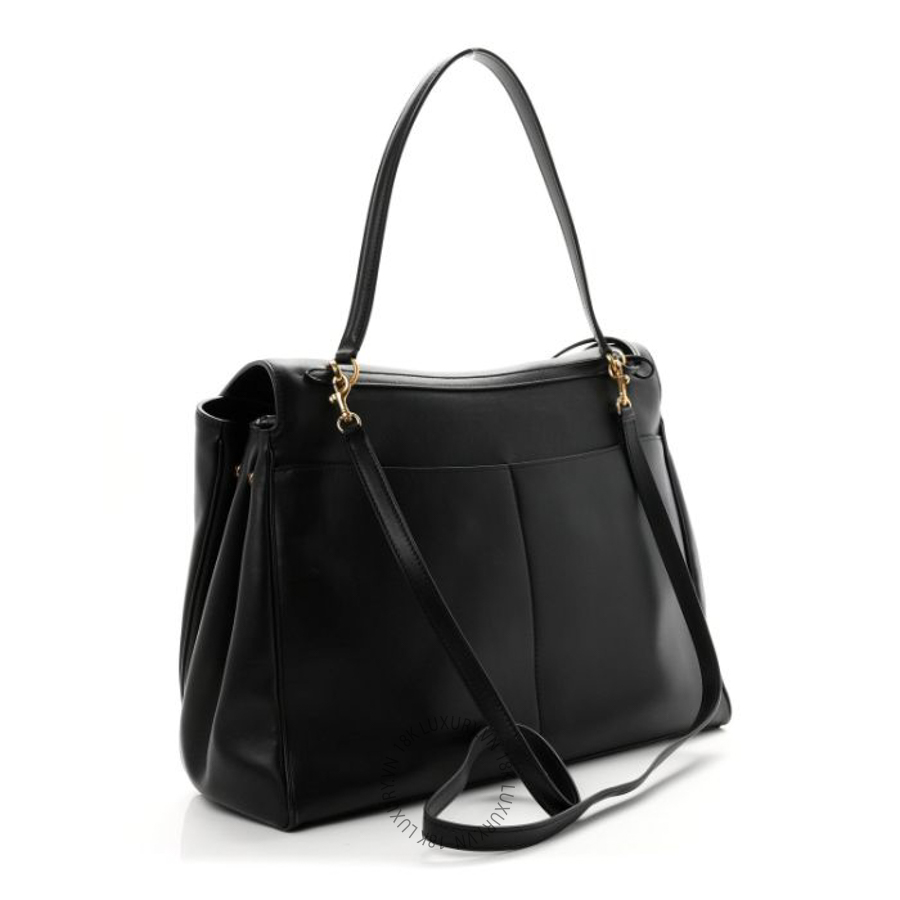 Túi xách đeo chéo Balenciaga Smooth Calfskin Large Rodeo Top Handle Handbag Black BLG169