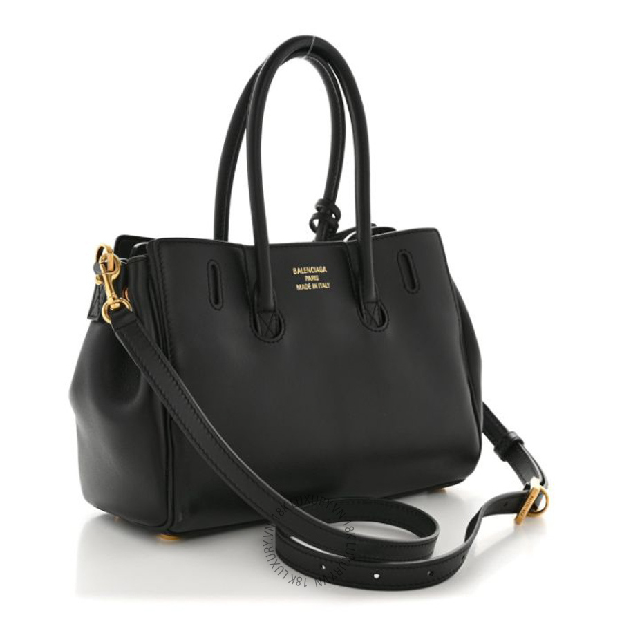 Túi xách đeo chéo Balenciaga Smooth Calfskin Mini Bel Air Carry All Bag Suede Pink Black BLG362
