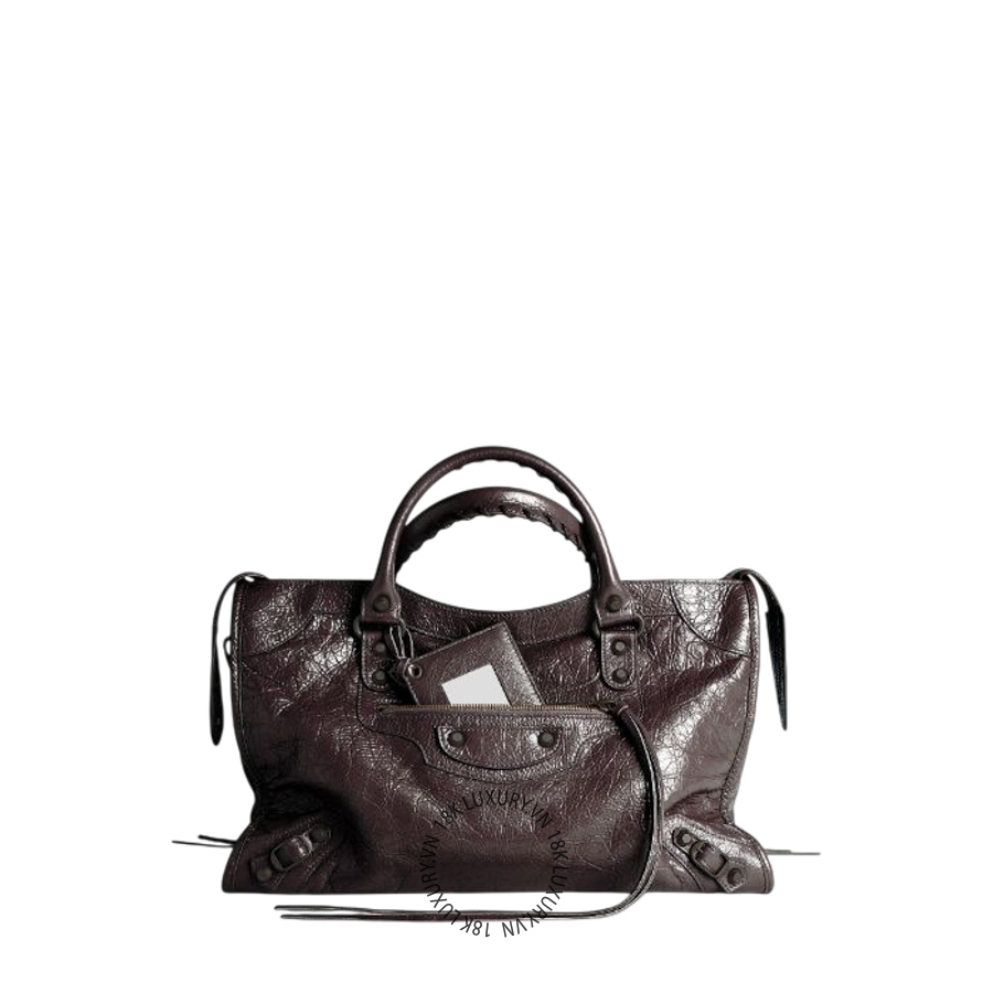 Túi xách đeo chéo Balenciaga Women's Le City Bag Medium in Espresso 8657602ACFH2221 BLT008