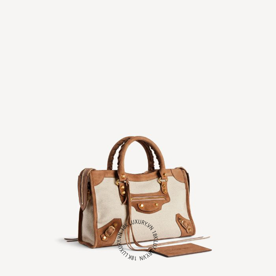 Túi xách đeo chéo Balenciaga Women's Le City Bag Small in Beige/camel 8657622ACPA9226 BLT133