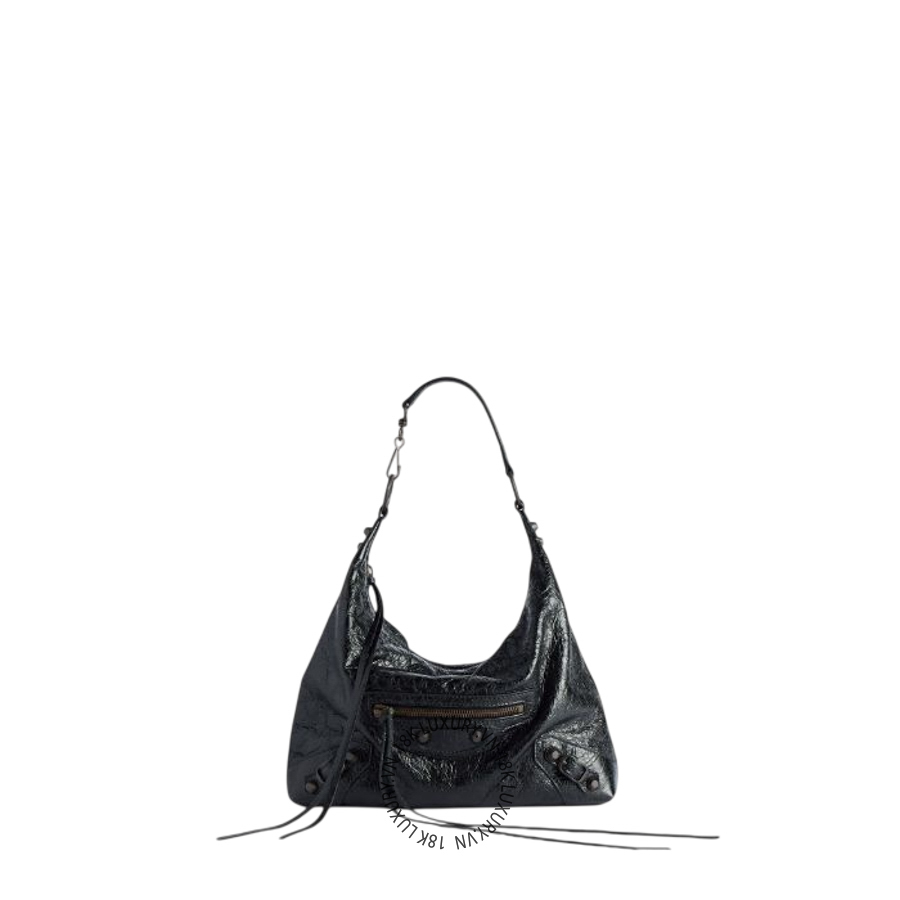 Túi xách đeo chéo Balenciaga Women's Le City Hobo Bag Small in Black 8731972ABEK1000 BLT063