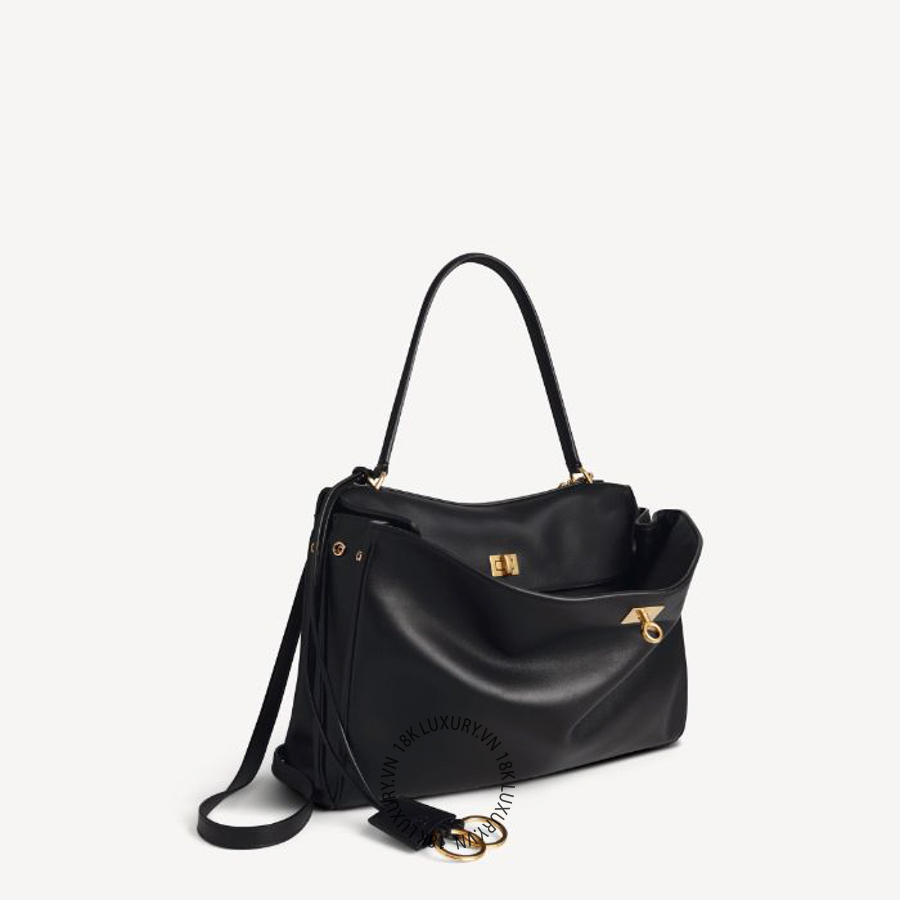 Túi xách đeo chéo Balenciaga Women's Rodeo Handbag Medium in Black 7897722AA4V1000 BLT002