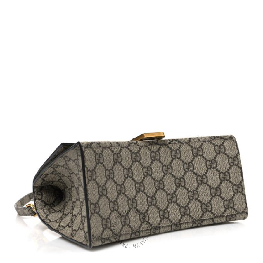 Túi xách đeo chéo Balenciaga X GUCCI GG Supreme Monogram Small Hourglass Top Handle Bag Beige Ebony BLG404 8 Túi xách đeo chéo Balenciaga X GUCCI GG Supreme Monogram Small Hourglass Top Handle Bag Beige Ebony BLG404