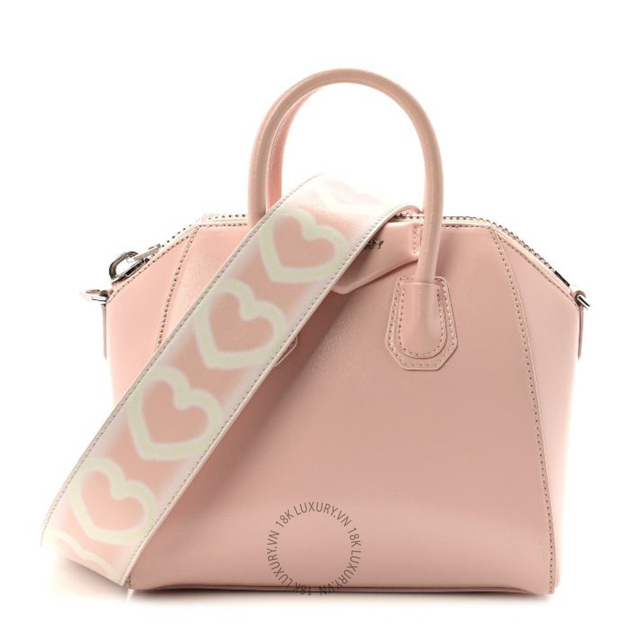 Túi xách đeo chéo Givenchy Box Calfskin Mini Heart Antigona Top Handle Bag Blush Pink TGV102
