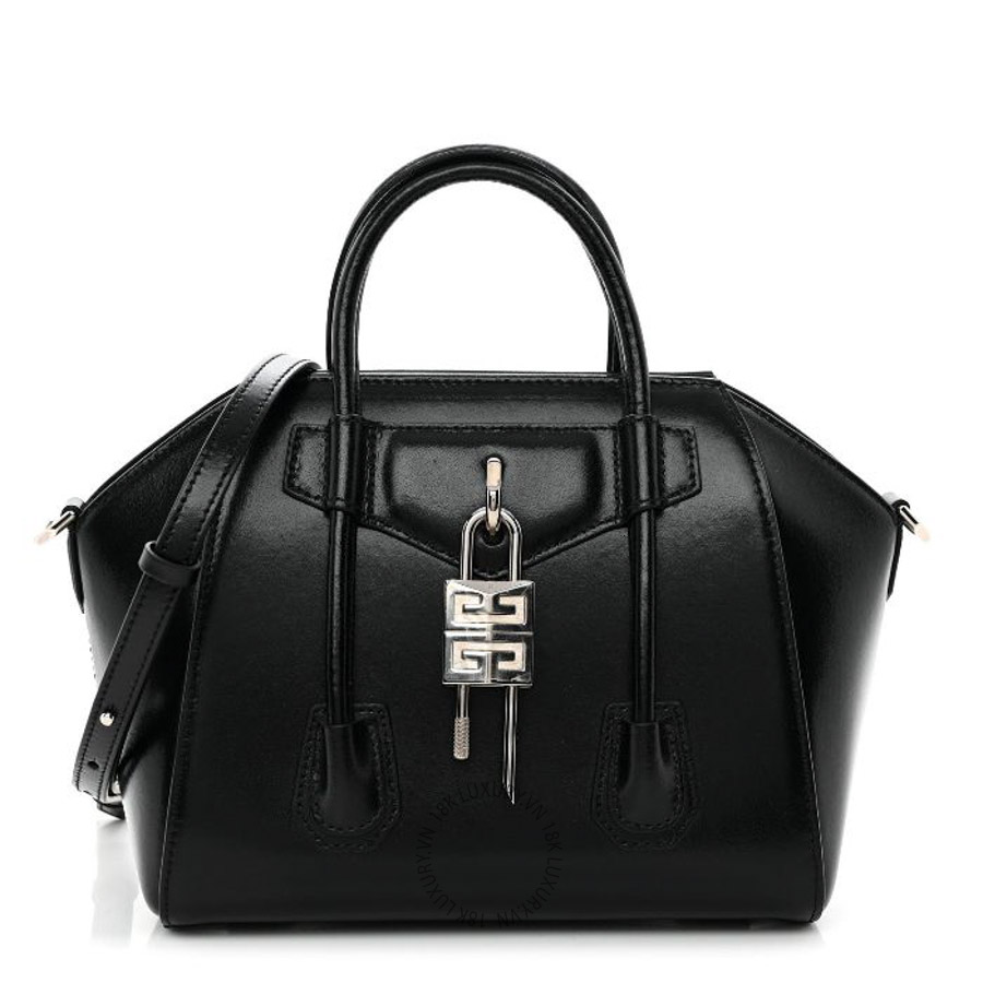 Túi xách đeo chéo Givenchy Box Calfskin Padded Mini Lock Antigona Shoulder Bag Black TGV038