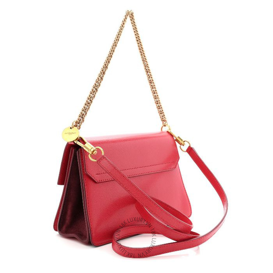 Túi xách đeo chéo Givenchy Goatskin Suede Small GV3 Shoulder Bag Pink Aubergine TGV039