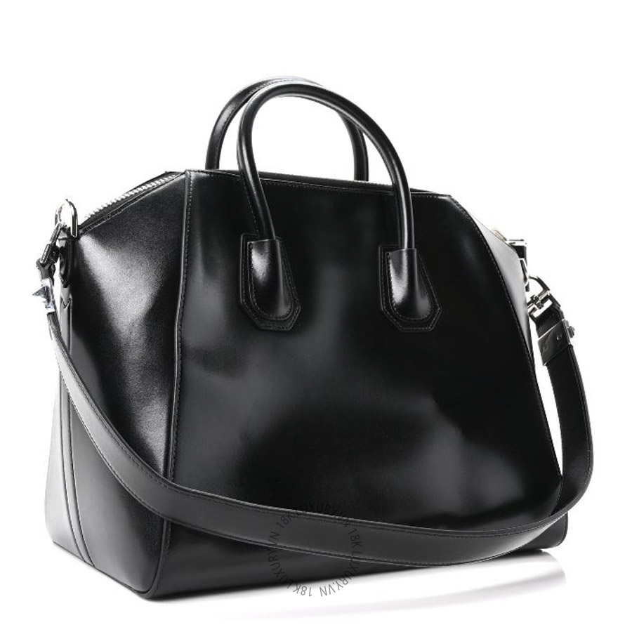Túi xách đeo chéo Givenchy Shiny Lord Calfskin Medium Antigona Black TGV066
