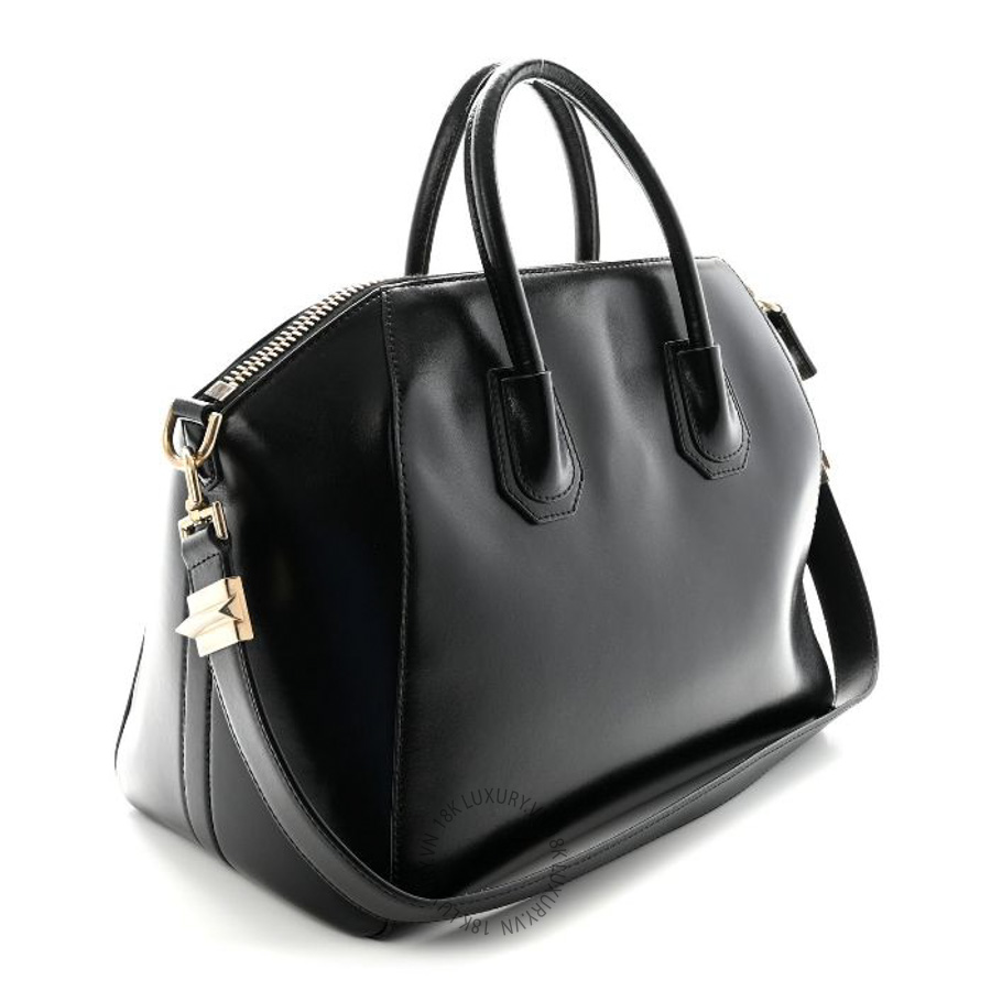 Túi xách đeo chéo Givenchy Shiny Lord Calfskin Medium Antigona Black TGV144