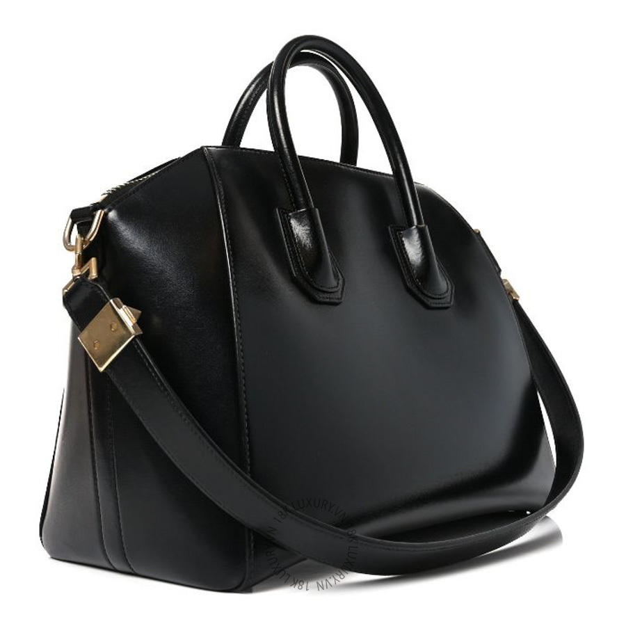 Túi xách đeo chéo Givenchy Shiny Lord Calfskin Medium Antigona Black TGV145