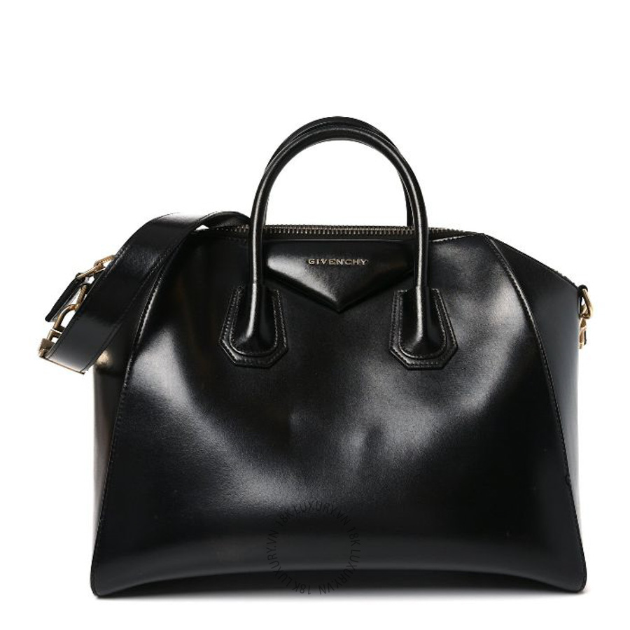 Túi xách đeo chéo Givenchy Shiny Lord Calfskin Medium Antigona Black TGV145