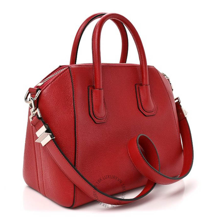 Túi xách đeo chéo Givenchy Sugar Goatskin Small Antigona Vermillon TGV006