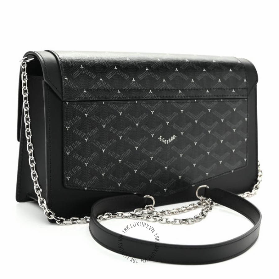Túi xách đeo chéo Goyard Goyardine Duchesse Marie-Caroline Bag Black FPTG249