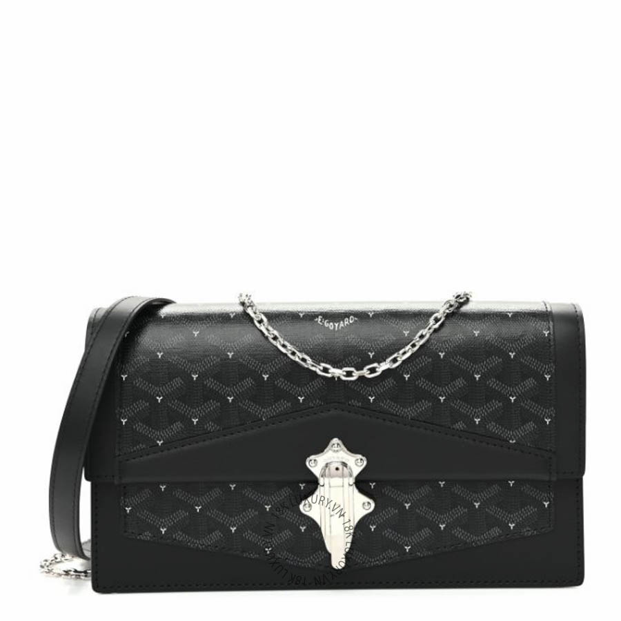 Túi xách đeo chéo Goyard Goyardine Duchesse Marie-Caroline Bag Black FPTG249