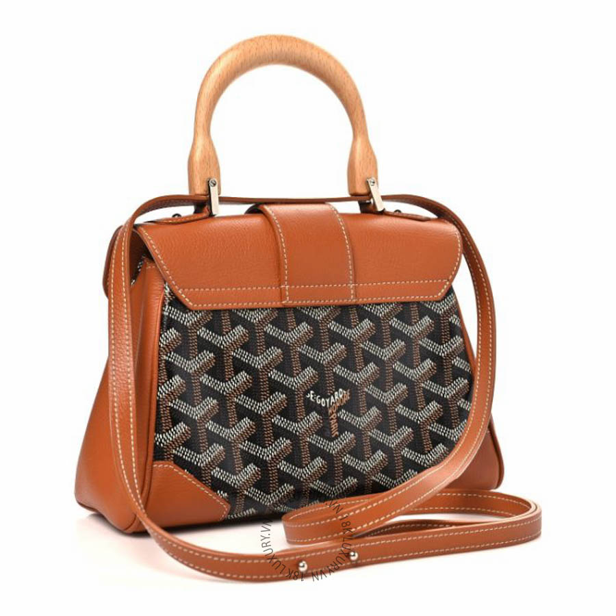 Túi xách đeo chéo Goyard Goyardine Mini Saigon Black Gold FPTG228