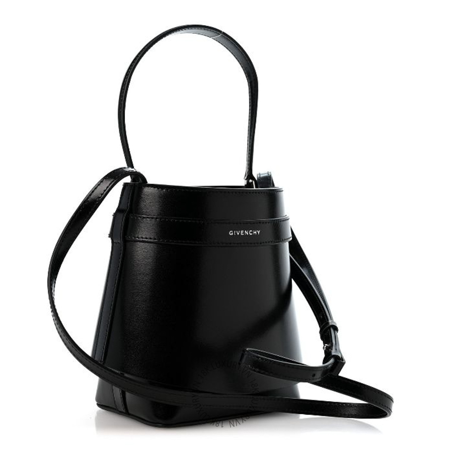 Túi xách đeo chéo mini Givenchy Box Calfskin Shark Lock Bucket Bag Black TGV023